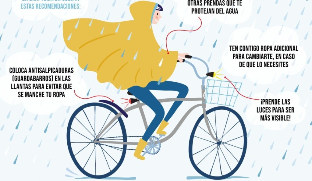Consejos para andar en bicicleta con lluvia