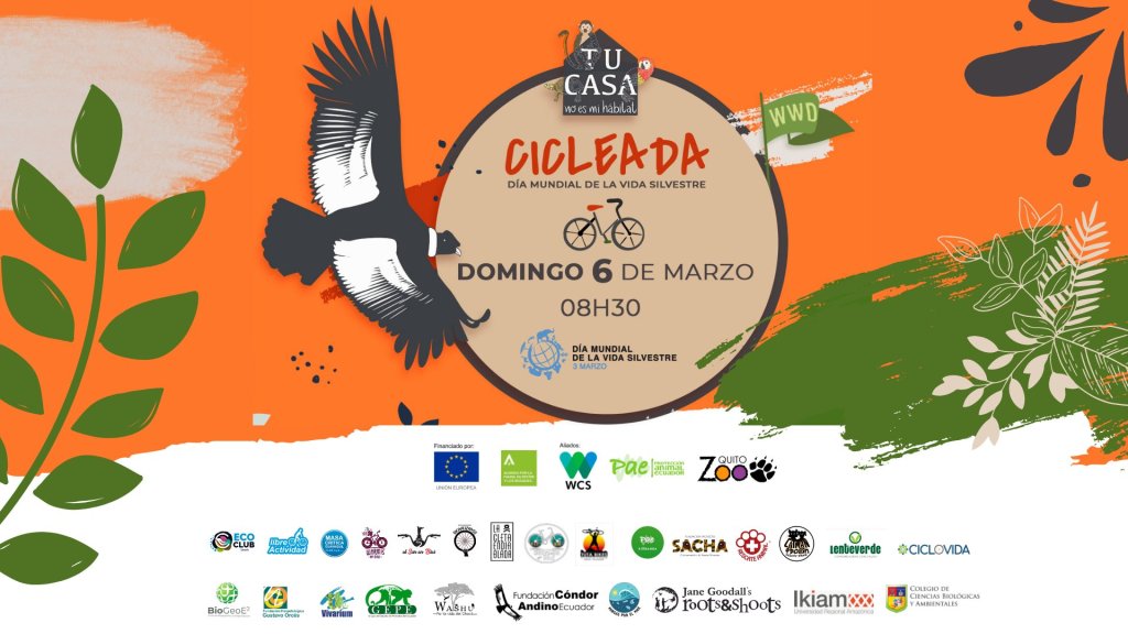 Masa Crítica Guayaquil se une este 6 de marzo a la tercera edición de la cicleada por el Día Mundial de la Vida Silvestre
