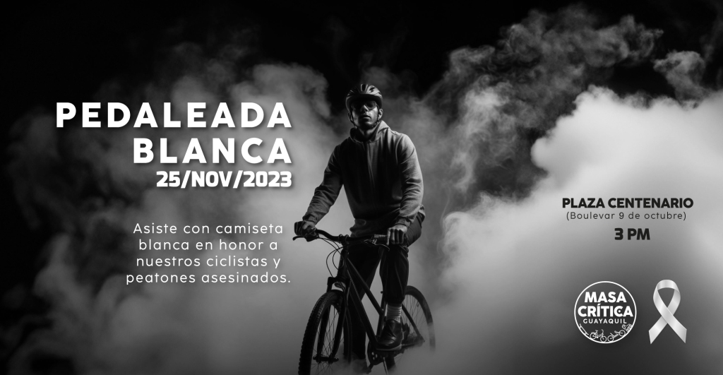 Con ciclomarcha, Masa Crítica Guayaquil recordará a víctimas de siniestros viales